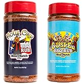 Meat Church BBQ Rub Combo: Holy Cow (12 oz) and Holy Gospel (12.5 oz), One Bottle of Each