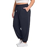 FOREYOND Plus Size Sweatpants for Women Casual Lounge Yoga Joggers Elastic Waist Workout Active Sweat Pants with Pockets