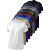 8 Pack Men&rsquo;s Athletic Active Quick Dry Crew Neck T Shirts Running Gym Workout Short Sleeve Tee Tops