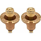 2-Pack Orbit 54071 Brass Pop-Up Flush Head Sprinkler with Half Pattern Spray Nozzle - Brass Pop-Up Sprinklers for Half Pattern Spray
