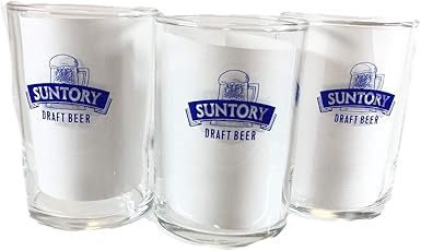 Amazon Co Jp サントリー ビールグラス ヴィンテージ 小グラス 3コセット ホーム キッチン