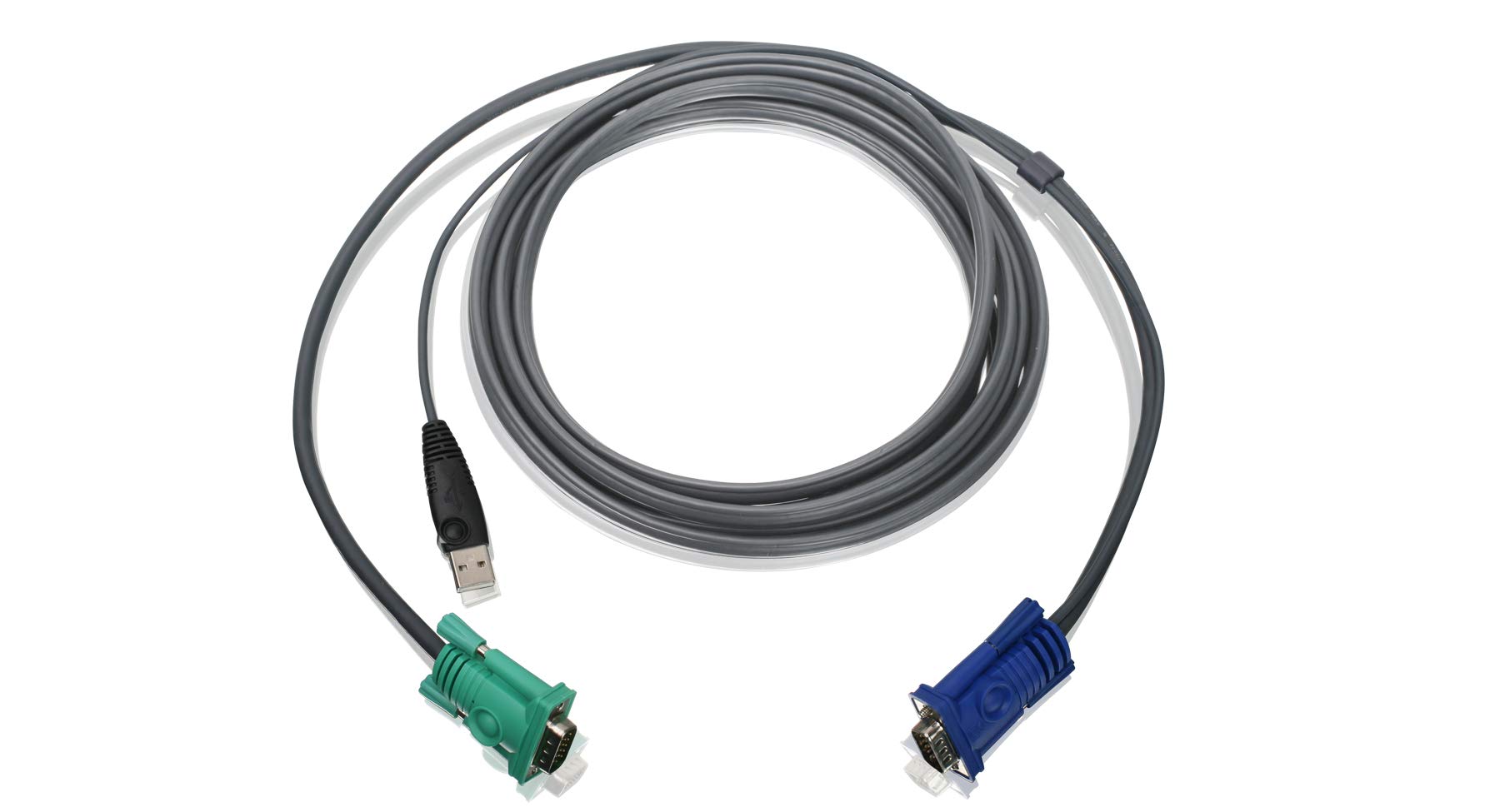IOGEAR USB KVM Bonded Cable 10-Feet with USB and VGA Connections, G2L5203UTAA — image 1