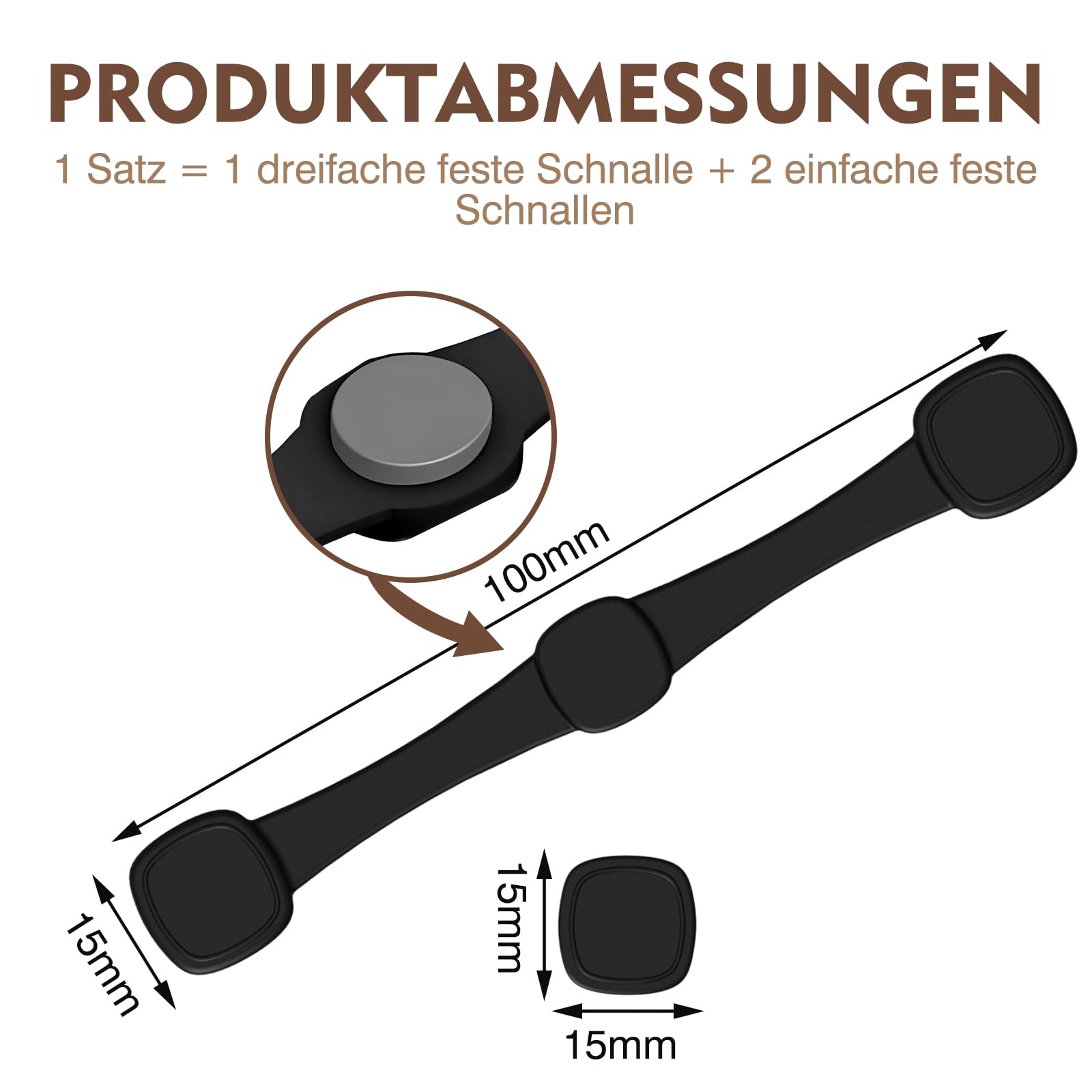 VEGCOO 12 Pcs Magnete für Airfryer Backpapier, Magnetische Silikonschnallen Set für Heißluftfritteuse, Verhindert Papierverbrennungen, Kompatibel mit Ninja, Philips, Cosori (Schwarz) 2