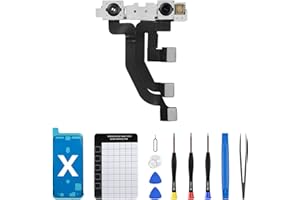 CYKJGS for iPhone X Front Camera Replacement OEM for iPhone 10 New Face Front 7MP Camera Part Flex Cable Connector Facing Lens Module Light Receiver Transmitter Repair Fix Tools Kit A1865 A1901 A1902