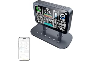 JIYINGDUO 13-in-1 Smart Home Air Quality Monitor Indoor, Portable Indoor Air Quality Monitor with Wi-Fi Air Quality Tester for Home (co2 Monitor, Temperature and Humidity Monitor and More) for Home Office