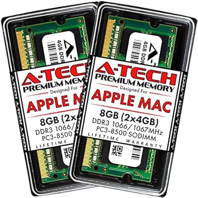 A Tech 8gb 2 X 4gb Pc3 8500 Ddr3 1066 1067 Mhz Ram For Macbook Macbook Pro Imac Mac Mini Late 08 Early Mid Late 09 Mid 10 4 Pin Sodimm Memory Kit Amazon Sg Electronics