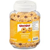 NaxNax Pineapple Jam Flower Crackers (400g, Large Jar) Thai Sandwich Cookies Sweet and Salty Pineapple Filling Crunchy Snack Bulk Asian Cookies Gift Treat