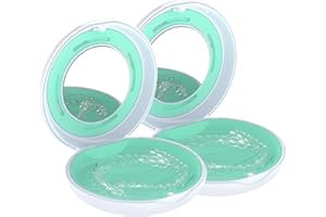 HEMILAB® 2 Pack Retainer Case, Slim Aligner Case with Mirror, Compatible with Invisalign, Mouth Guard Case, Cute Retainer Case with Vent Holes, White