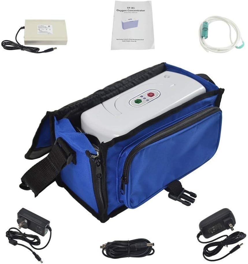 HUKOER Portable Concentrator, Pure O2 Outlet, Lightweight Design 4.4 IB Only, Easily Lifting Unit for Home and Travel