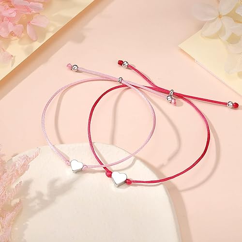 UNGENT THEM Back to School Mommy and Me Bracelet Matching Heart