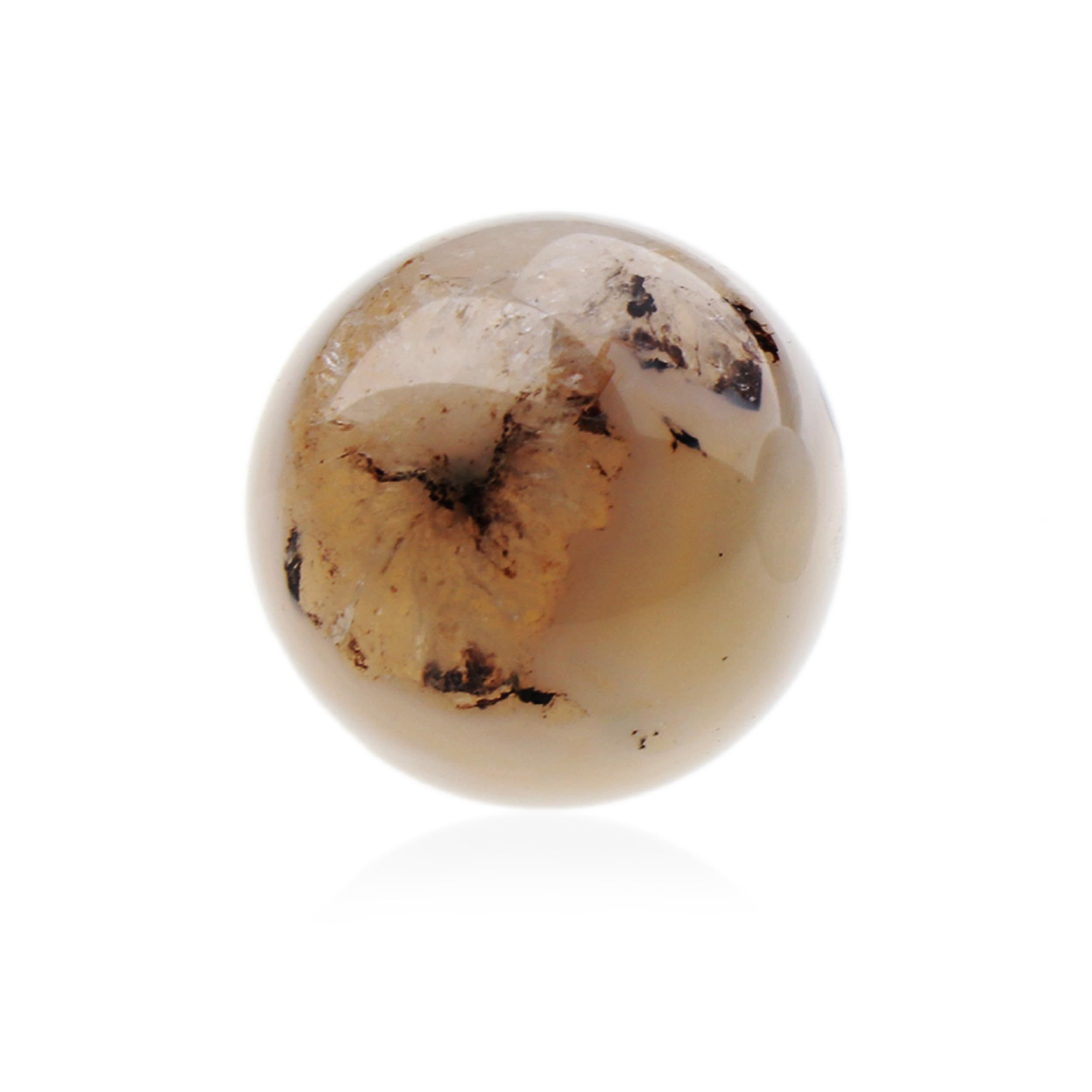NKlaus Agate Dendrites Gemstone Landscape Agate 30 mm Ball Energy Balance Natural Stone 14893
