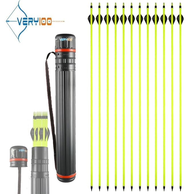 VERY100 Outdoor 30zoll 12 Pack Bogenschießen Carbon Pfeile 500 Spine Hunting ersetzen Broadhead für Compound und Recurve Bow 