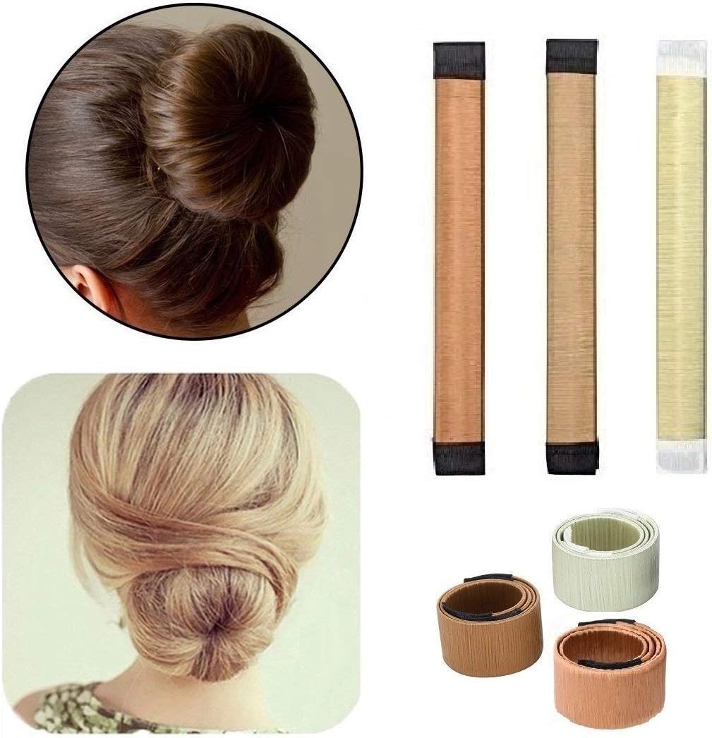 3 Pack Magic Hair Styling Disk Donut Bun Maker Former Foam French