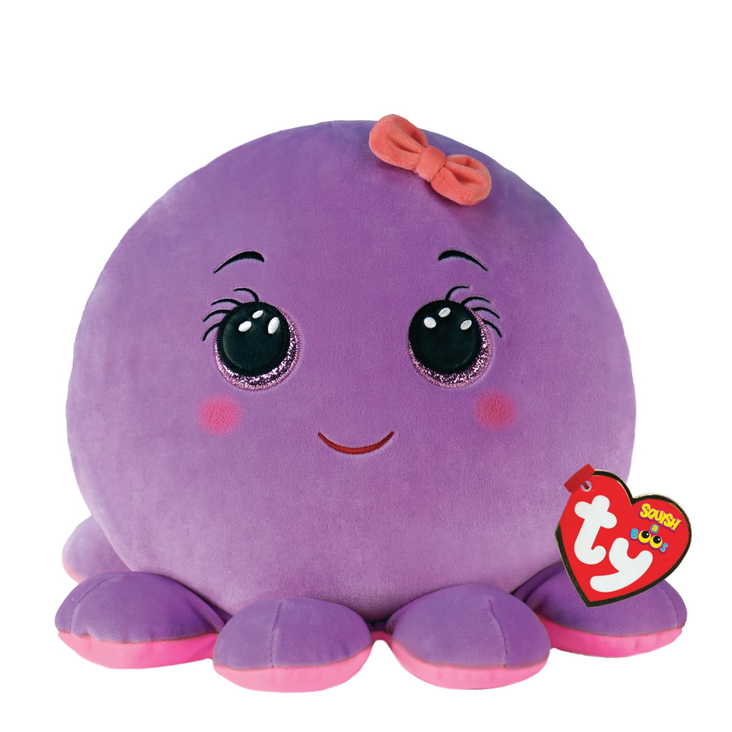 TY Octavia Purple Octopus Squish a Boos 10" | Beanie Baby Soft Plush Toy | Collectible Cuddly Stuffed Teddy