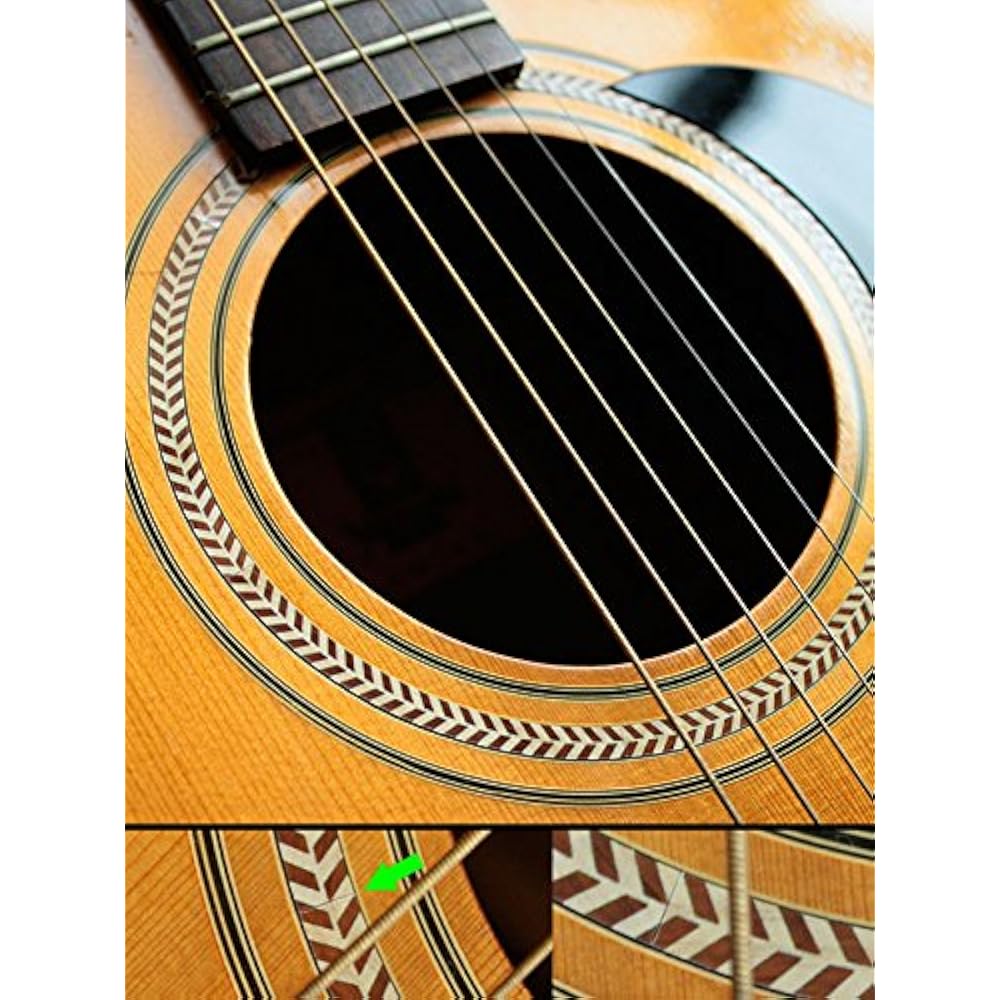 Inlay Sticker Decal Acoustic Guitar Purflinng Sound Hole Woody Theme