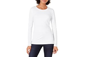 Amazon Essentials Women's Regular-Fit Long-Sleeve Crewneck T-Shirt (Available in Plus Size)