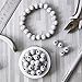200 Pieces 12 mm Volleyball Beads Sports Pony Beads for Jewelry Making, 4 mm Inner Hole