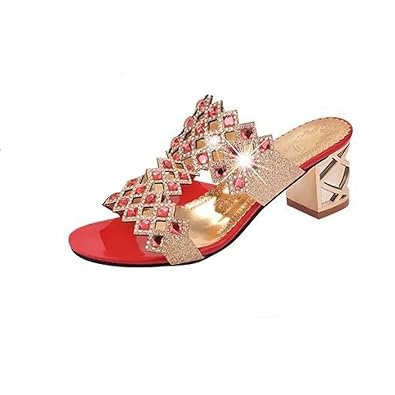 Btruely Sandalen Damen Groß Größe Sommerschuhe mit Absatz Schuhe Sommer Damenschuhe Zehentrenner Glitzer High Heels Sandalett