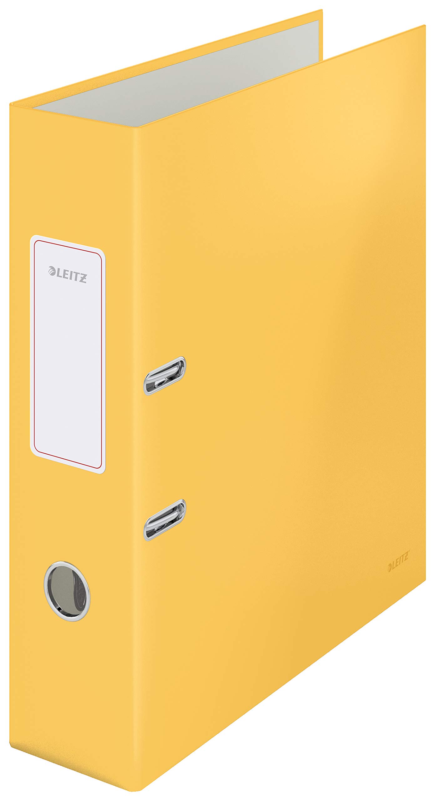 Leitz Lever Arch File, 600 Sheet Capacity, 80 mm Spine, Cosy Range, A4, Warm Yellow, 10610019