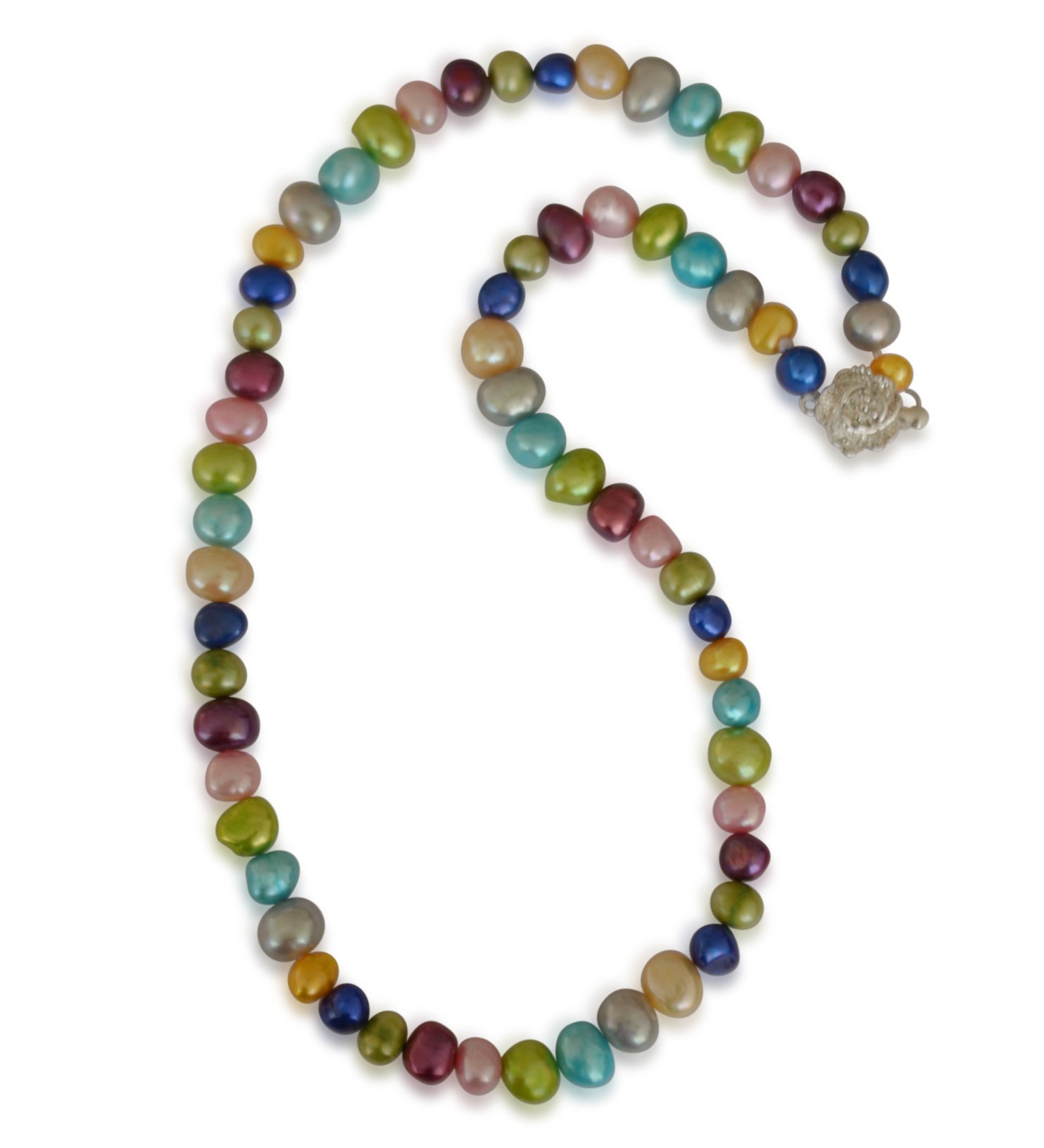 Cultured Freshwater Pearl Necklace 7-8 mm Length Approximately 120 cm Purple Class AA