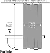 Furlinic Shower Curtain Anti Mould Waterproof Polyester 100x200 cm Yellow view 7