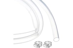 MECCANIXITY 6.6ft Clear Silicone Rubber Tubing 5/16" ID 3/8" OD Plastic Tube Flexible Air Hose for Brewing, Wine Making, Pump