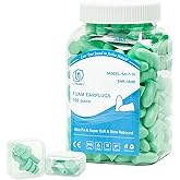 LYSIAN 100 Pairs Slim Foam Ear Plugs for Small Ear Canals Women, 35dB SNR Noise Canceling Sound Blocking Reduction Earplugs f
