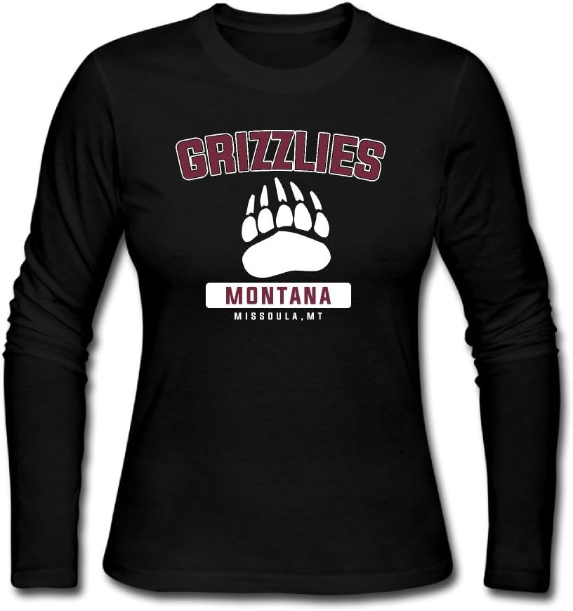Women's Montana Grizzlies Campus ICon Long Sleeve T-shirt Black