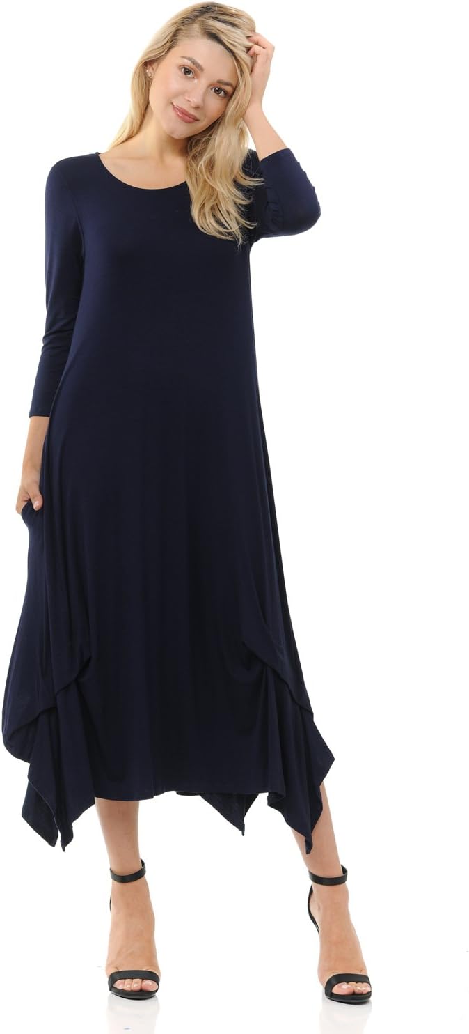 Pastel by Vivienne Women's Handkerchief Dress with Pockets