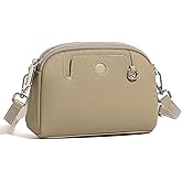 MFFOR Genuine Leather Small Crossbody Bags for Women, Cell Phone Shoulder Purses, Mini Wallet Handbags, Adjustable Strap