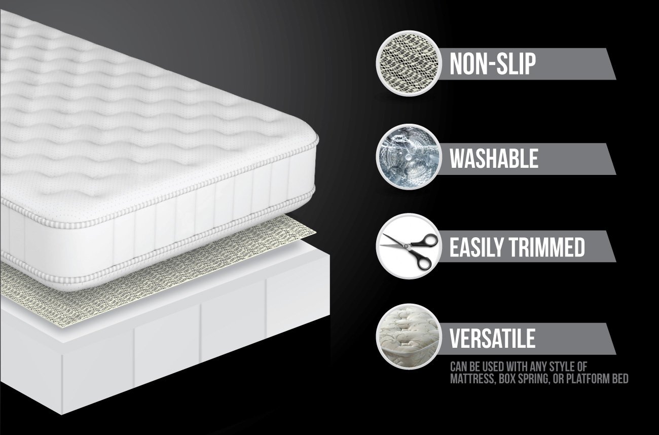 The Original GORILLA GRIP NonSlip Area Rug Pad Mattress Gripper, Made