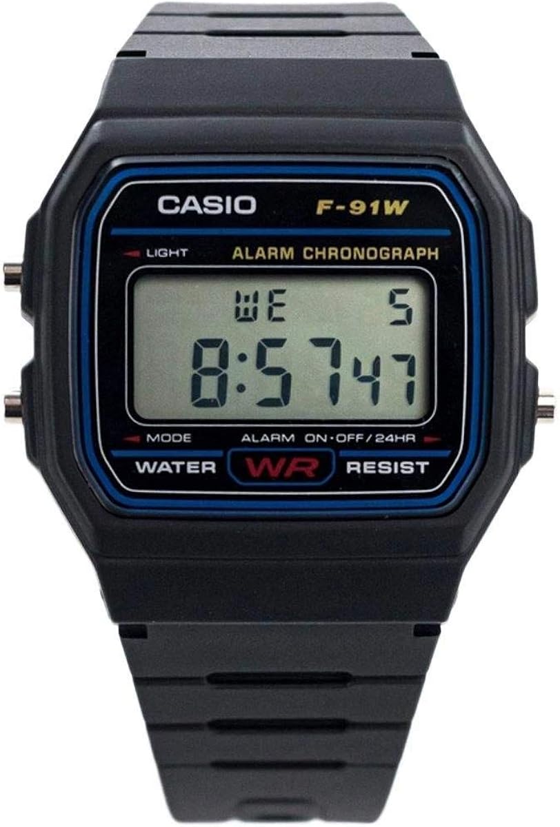 Casio F-91W-1YEG Relojes de Cuarzo Relojes Digitales: Amazon ...