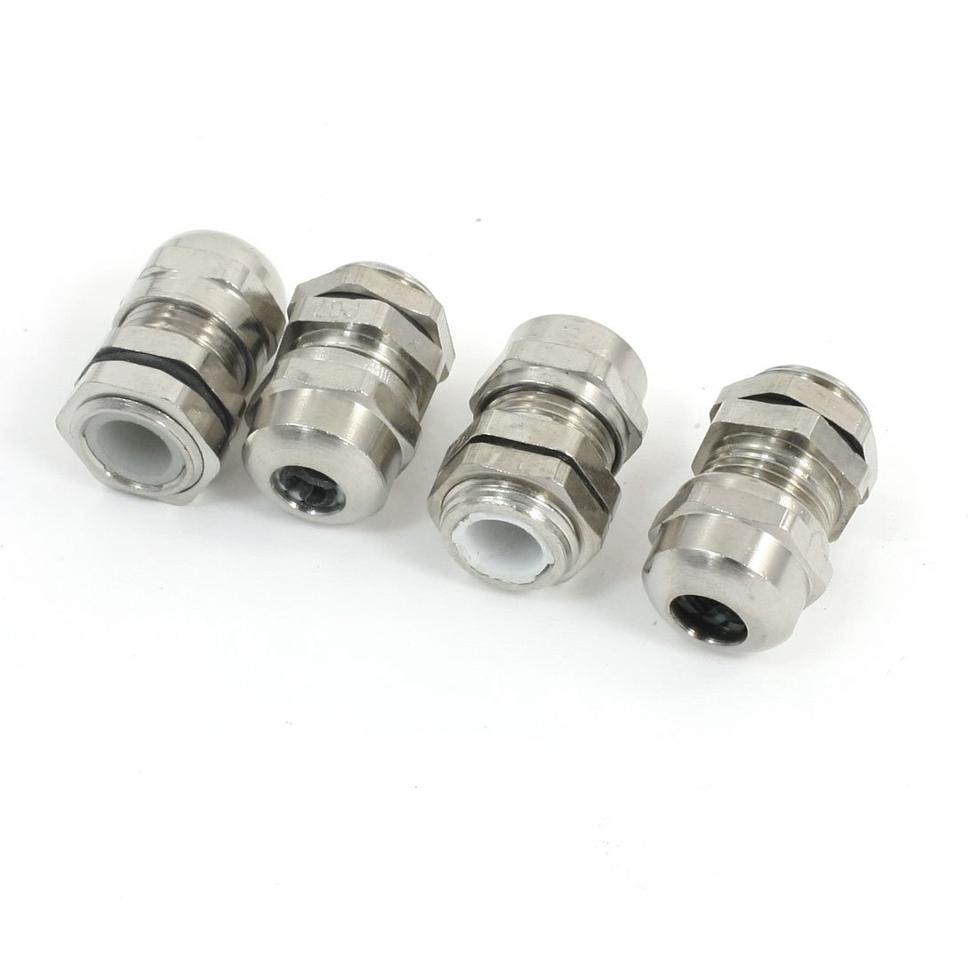 Sourcingmap 4 Pcs PG7 Cable Gland Metal Waterproof Connector Fastener Locknut Stuffing for 3-6.5mm Dia Wire Range