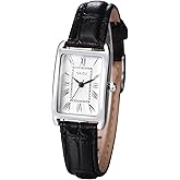 Avaner Women's Square Leather Watches: Analog Quartz Elegant Leather Strap Wrist Watches for Women Ladies