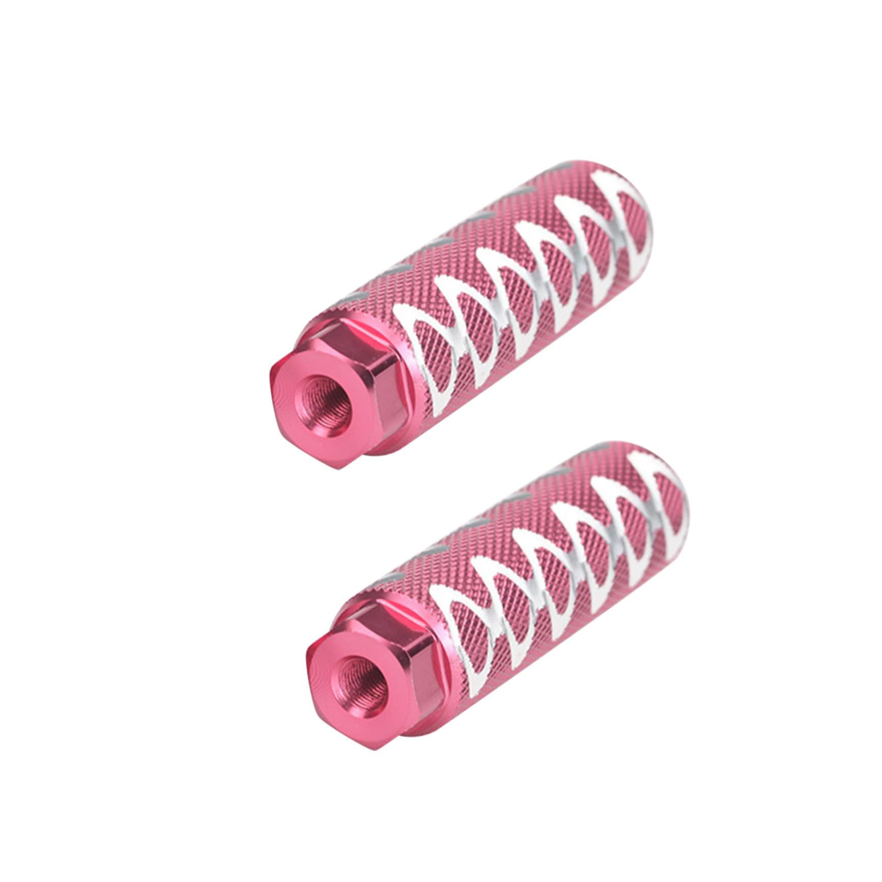 2pcs Alloy Pegs Anti-Skid Pegs for BMX Mountain Bike Cycling Rear Stunt Pegs with Big Hole (Red)