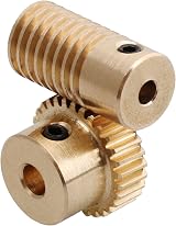 CNBTR 0.5 Mod Brass Gear Shaft 3mm Hole Worm Wheel 30T 16.2mm 1/30 Ratio view 2