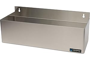 San Jamar B5522D Stainless Steel Double Rail Speed Rack Bottle Holder, 21-1/8" Width x 7-5/8" Height x 8" Depth