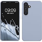 kwmobile Case Compatible with Samsung Galaxy S25 Case - Soft TPU Silicone Cover for Samsung S25 Case - Non-Slip Drop Protection - Light Blue Matte