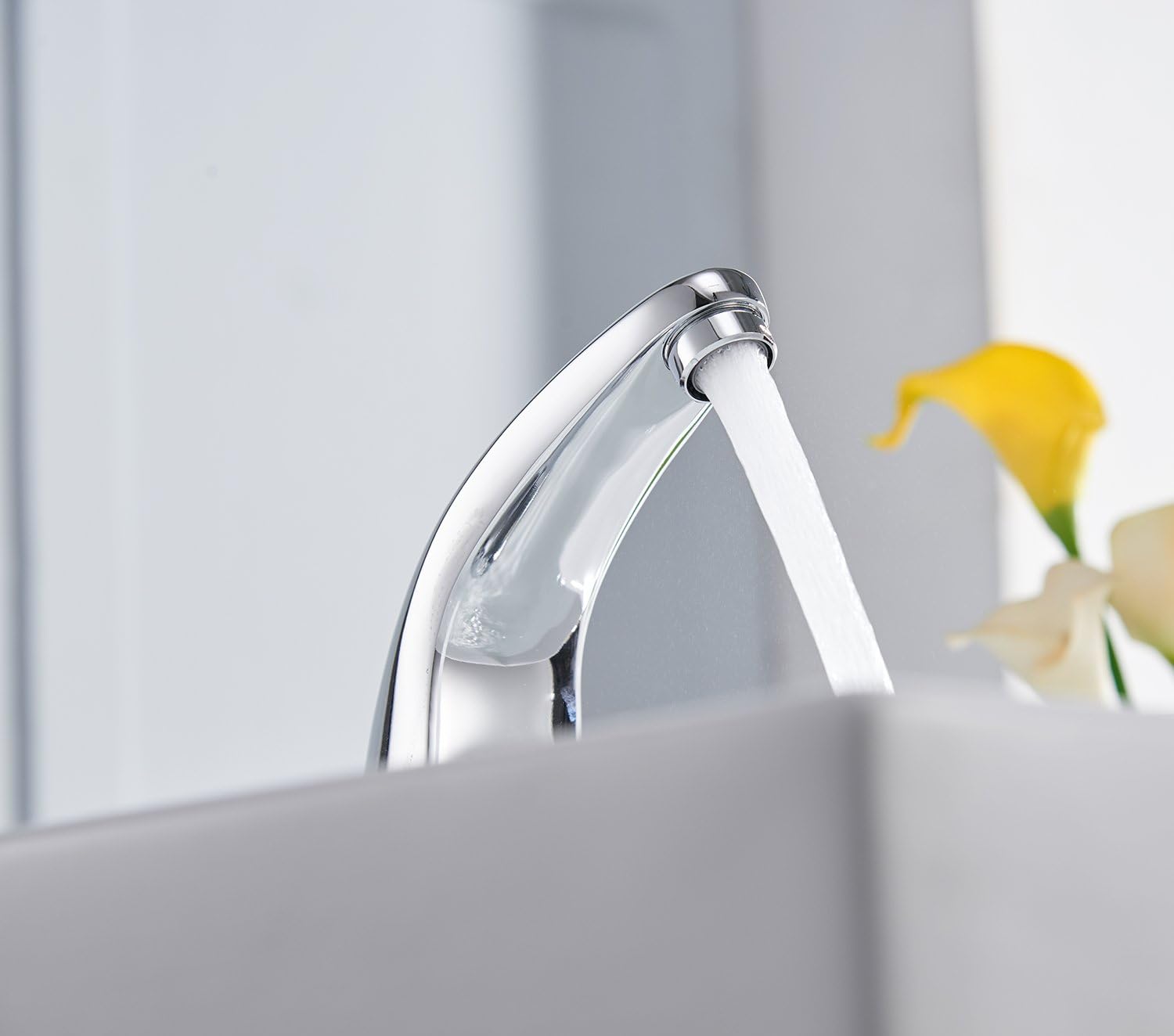 Greenspring Bathroom Faucet Automatic Sensor Touchless Bathroom Sink Faucets with Hole Cover Plate Hands Free Chrome Vanity Faucets Commercial - - 