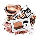 Turelifes Lazy Eyeshadow Stamp 16 brand Holiday Edition Everyday Magazine eye shadow with Double Colors Glitter Gradient Eye Shadow Palette Long Lasting (Double brown)