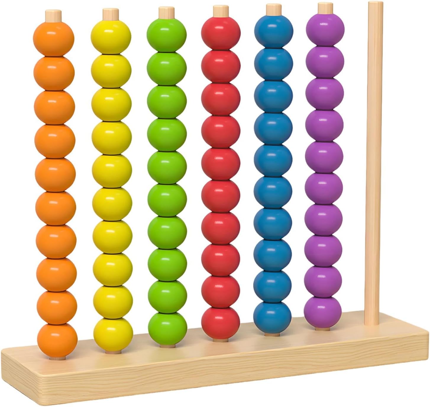 FashionCha Wooden Sorting And Stacking Game By Color - Early Learning Toy - Counting Game for Children, M