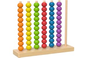 FashionCha Wooden Sorting And Stacking Game By Color - Early Learning Toy - Counting Game for Children, M