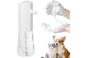 SCENTBOTS Electric Dog Cleaning Foam Machine Sprayer,Rechargable Soap Dispenser for Dog 1100mAh Ultra Long Standby, IPX8 Waterproof, 230mL Capacity, Deep Cleaning Pet Fur, for Bathroom Kitchen Cat(White)