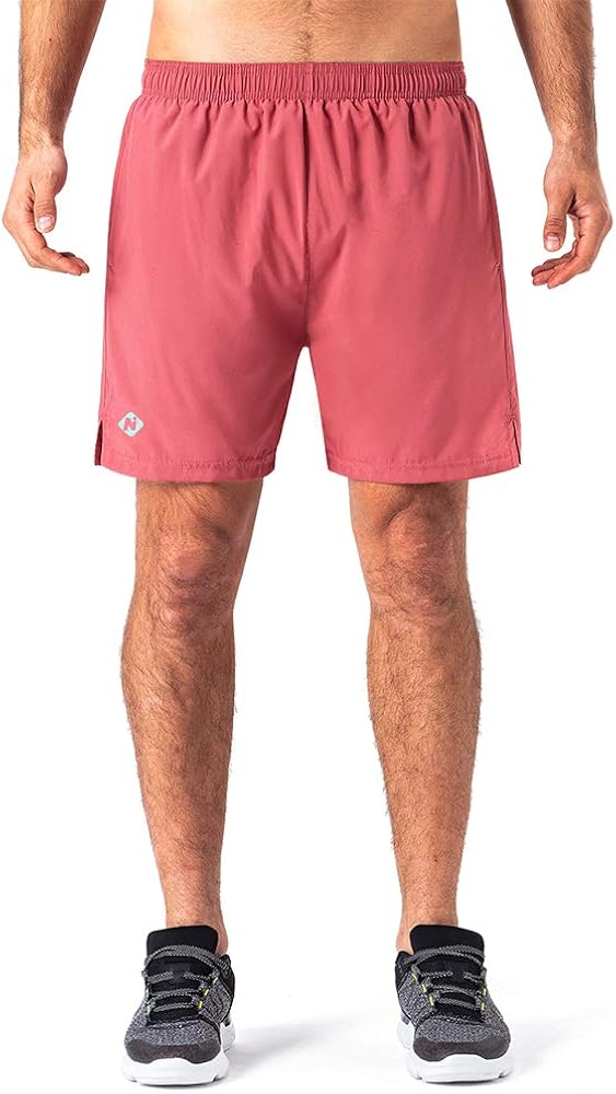Naviskin Men's 5" Quick Dry Running Shorts Workout Athletic Outdoor Shorts Zip Pocket : Clothing