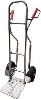 Aluminium Sackkarre, Alu-Sackkarre, Alu-Stapelkarre mit ROLLENLAGER !! GROSSE LADESCHAUFEL 280x280 mm - 4fach verschweißt mit PROFIL für Stabilität!