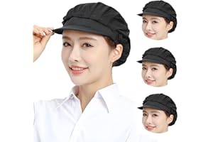 MANJIAMEI Mesh Chefs Hats 3PCS Unisex Elastic Hair Nets Restaurant Kitchen Cooking Hats Industrial Workshop Catering Caps Adj