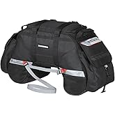 ViaTerra 100% Waterproof Claw Motorcycle Tail Bag (72L, Black) I Roll top Construction with Inner Liner I Free Outer Rain/Dust Cover I Fits Most Bikes