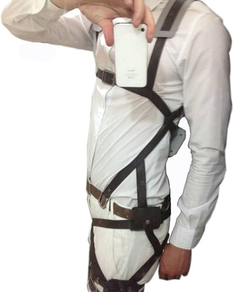 1 X Cosplay Attack on Titan Shingeki no Kyojin Recon Corps Belt Hookshot Costume: Clothing