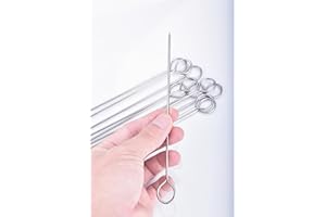 50Pcs 6Inch Turkey Pins,Alele Poultry Lacers Stainless Steel Skewers for Trussing Turkey and Poultry