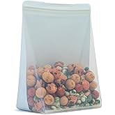 W&P Porter Silicone Reusable Storage Bag, Sandwich (50oz Stand-Up), Mint, Food Storage Container, Microwave and Dishwasher Safe, Easy Cleaning